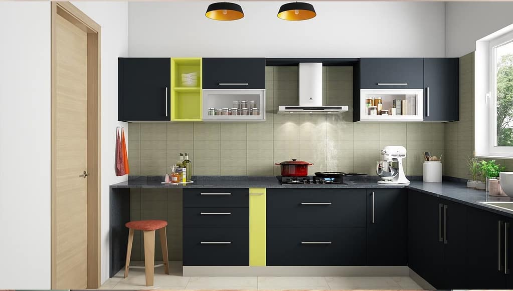 L-Shaped Modular Kitchen