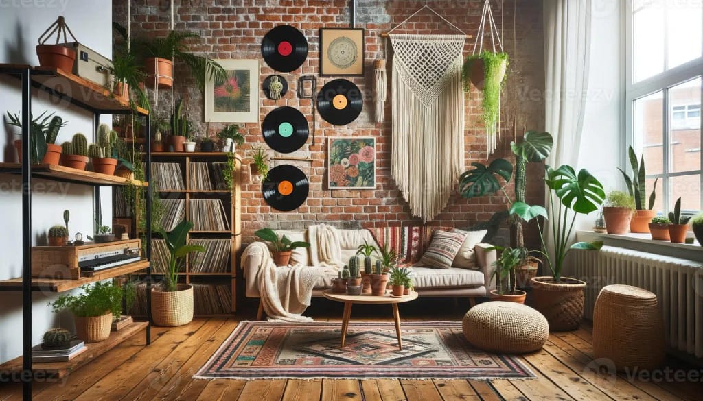 Bright modern living room interior with sectional sofa seating, wooden coffee table, and decorative indoor plants designed by Olangana Design’s.