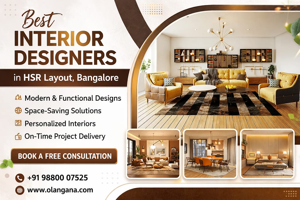 Best Interior Designers in HSR Layout Bangalore modern home interior design living room by Olangana Interiors
