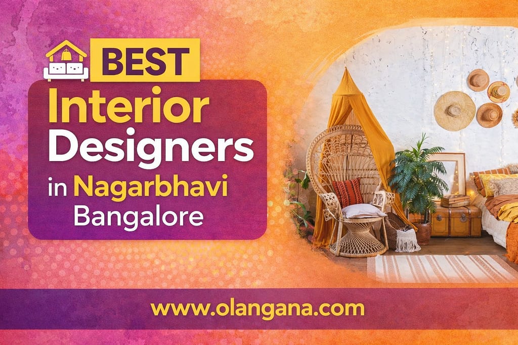 Best Interior Designers in Nagarbhavi Bangalore modern bedroom interior design stylish home interiors by Olangana