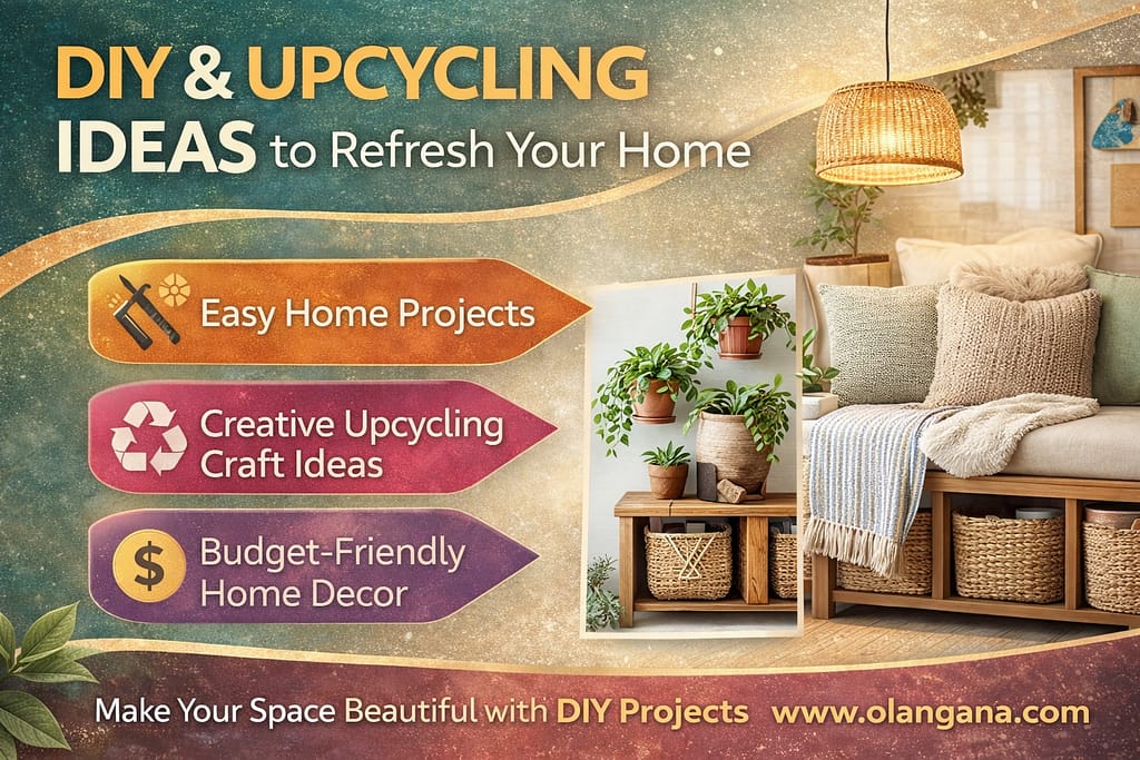 DIY and upcycling ideas for home decor with budget friendly interior design using creative craft and sustainable decoration ideas