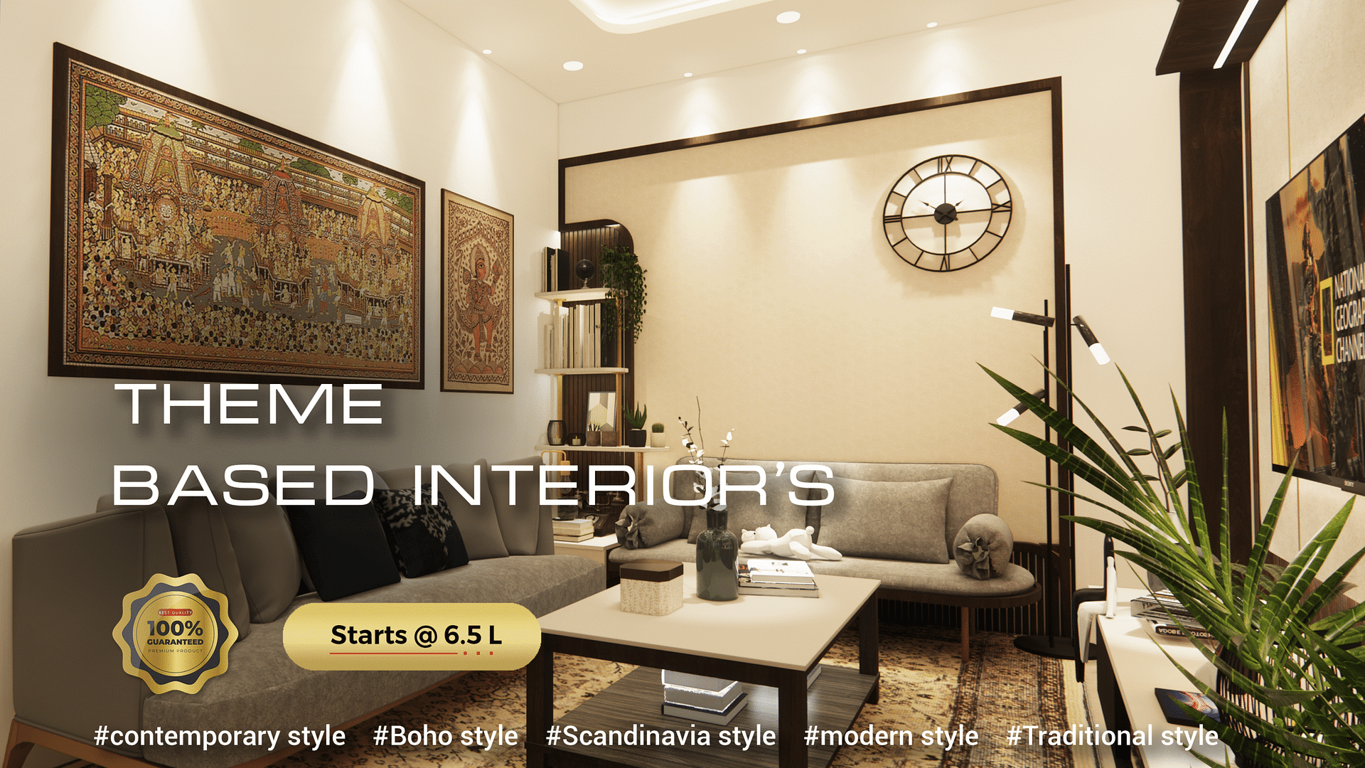 Theme based home interiors Bangalore starting 6.5L