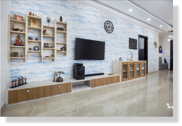 modern living room tv unit Bangalore